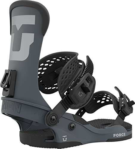 Union Force Mens Snowboard Bindings Charcoal Sz M (8-10)