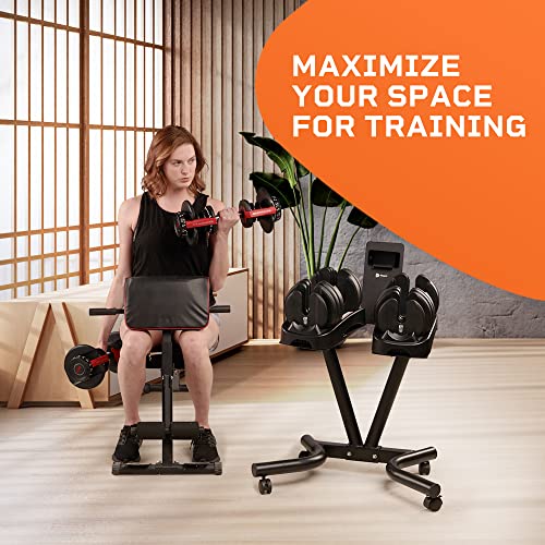 Lifepro Adjustable Dumbbell Stand for PowerFlow Pro & PowerFlow Max Adjustable Dumbbell Set - Adjustable Dumbbell Rack Stand for Convenience & Safety When Training - Durable Adjustable Weights Stand