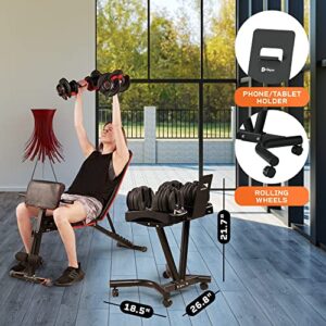 Lifepro Adjustable Dumbbell Stand for PowerFlow Pro & PowerFlow Max Adjustable Dumbbell Set - Adjustable Dumbbell Rack Stand for Convenience & Safety When Training - Durable Adjustable Weights Stand