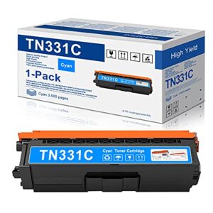 mitocolor high yield cyan tn-331c tn-331 tn331c tn331 toner cartridge replacement for dcp-9050cdn 9270cdn l8450cdw hl-l8250cdn l9200cdw/cdwt mfc-l8600cdw 9460cdn l9550cdw printer toner (1 pack)