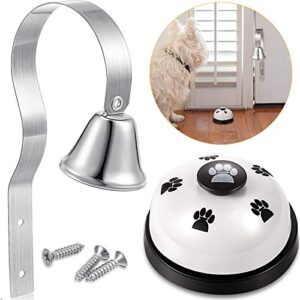 2 pcs pet training bells metal dog train bells silver doorbell potty training bells for go outside pet potty training bells device for large dogs cat puppy training and communication