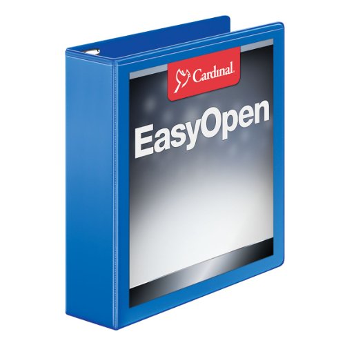 Cardinal by TOPS Products EasyOpen ClearVue Locking Slant-D Ring Presentation Binder, 2 Inch, Blue (10322CB)