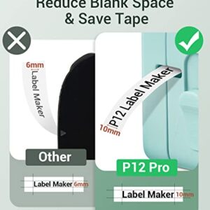 Phomemo Label Makers, P12 Label Maker Machine with Tape, Sticker Label Maker Compatible with Different Material Labels, Small Label Printer to iOS and Android Device, with Multiple Templates Font Icon