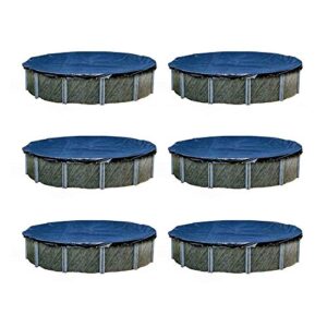 swimline 18′ round above ground swimming pool winter cover heavy duty (6 pack)