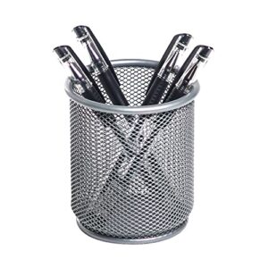 office depot® brand mesh pencil cup, silver