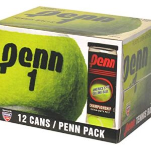 Penn Championship Extra Duty Tennis Balls (Pack of 12 Cans) (36 Balls)