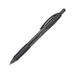 Office Depot Soft-Grip Retractable Ballpoint Pens, Bold Point, 1.4 mm, Clear Barrel, Black Ink, Pack Of 12