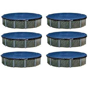 Swimline 30 Foot Heavy Round Above Ground Winter Swimming Pool Cover (6 Pack)