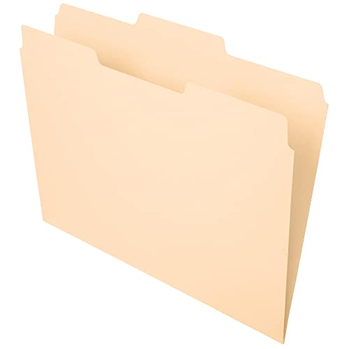 Office Depot® Brand File Folders, 1/3 Cut, Center Position, Letter Size, Manila, Pack Of 100