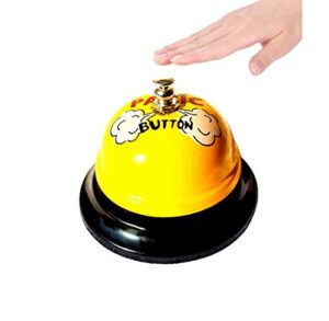 service bell for restaurant desk call bells dogs bell service bell for sick funny elderly loud bell(1 3.5″ service bell & 1 black bell sign with sticker)
