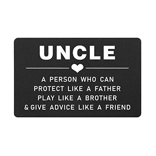 Uncle Gifts Card from Niece Nephew, Uncle Like a Father Brother Friend, To My Uncle Wallet Card for Birthday Christmas Fathers Day, Favorite Uncle Gift Ideas