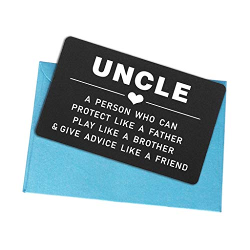 Uncle Gifts Card from Niece Nephew, Uncle Like a Father Brother Friend, To My Uncle Wallet Card for Birthday Christmas Fathers Day, Favorite Uncle Gift Ideas