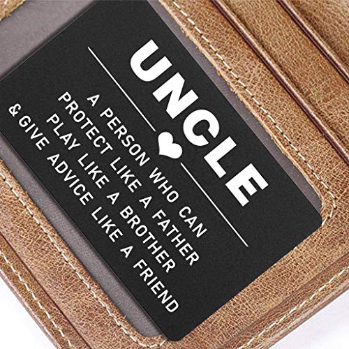 Uncle Gifts Card from Niece Nephew, Uncle Like a Father Brother Friend, To My Uncle Wallet Card for Birthday Christmas Fathers Day, Favorite Uncle Gift Ideas