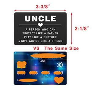 Uncle Gifts Card from Niece Nephew, Uncle Like a Father Brother Friend, To My Uncle Wallet Card for Birthday Christmas Fathers Day, Favorite Uncle Gift Ideas