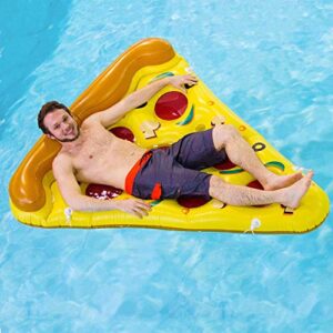 Swimline Giant Inflatable Pizza Slice Float Raft for Lake Beach Pool (3 Pack)