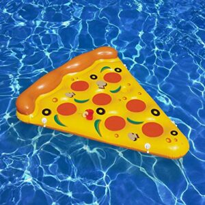 Swimline Giant Inflatable Pizza Slice Float Raft for Lake Beach Pool (3 Pack)