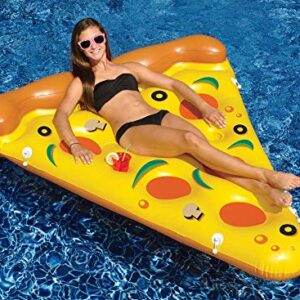 Swimline Giant Inflatable Pizza Slice Float Raft for Lake Beach Pool (3 Pack)