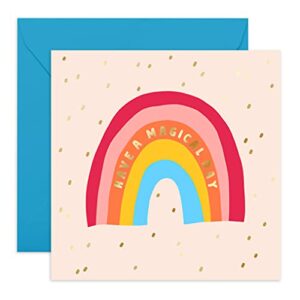 central 23 – cute & quirky birthday card – “magical day” – for him her men women brother sister brother mom dad best friend kids – comes with fun stickers