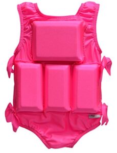 my pool pal girl’s flotation swimsuit, solid pink, small