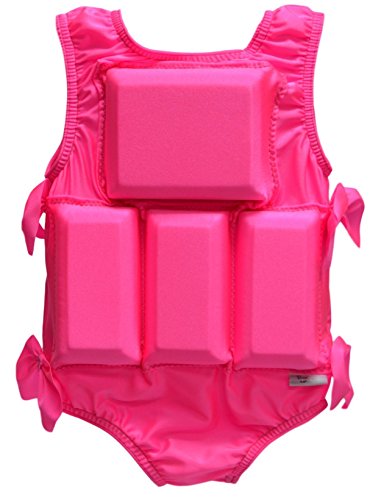 My Pool Pal Girl's Flotation Swimsuit, Solid Pink, Small