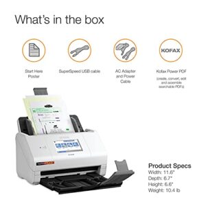 Epson RapidReceipt RR-600W Wireless Desktop Color Duplex Receipt and Document Scanner with Receipt Management and PDF Software for PC and Mac, Touchscreen and Auto Document Feeder (ADF)