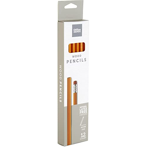 Office Depot® Brand Wood Pencils, #2 HB Medium Lead, Yellow, Pack Of 12