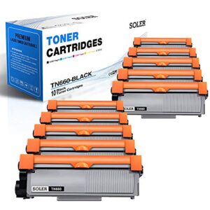 soler compatible toner cartridge replacement for brother tn630 tn660 toner cartridge for hl-l2300d dcp-l2540dw hl-l2360dw hl-l2380dw mfc-l2707dw dcp-l2520dw hl-l2320d printer(black, 10-pack)