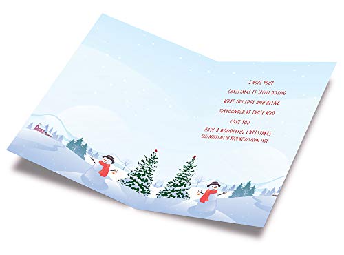 Christmas Card Brother In Law | Made in America | Eco-Friendly | Thick Card Stock with Premium Envelope 5in x 7.75in | Packaged in Protective Mailer | Prime Greetings