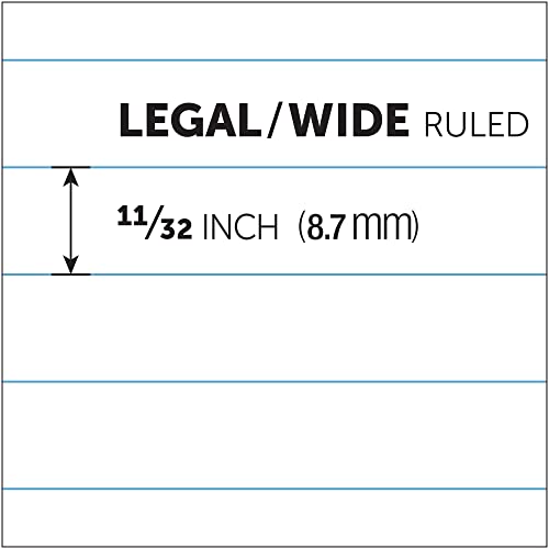 Office Depot Glue-Top Writing Pads, 8 1/2in. x 11in., Legal Ruled, 50 Sheets, White, Pack Of 12 Pads, 99409