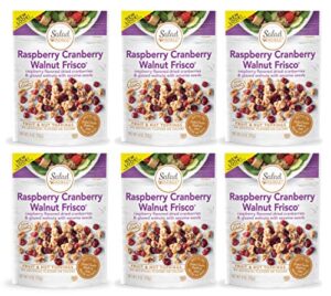 salad pizazz | raspberry cranberry walnut frisco | salad topper | non-gmo, all-natural, kosher, 4 ounce (pack of 6)