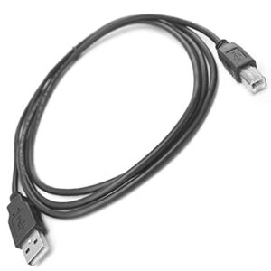 corpco usb 2.0 printer cable cord a-b 6′ 6 ft compatible with canon, hp, epson and brother printers