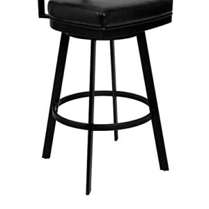 Armen Living Frisco Bar Stool, Counter Height, Black