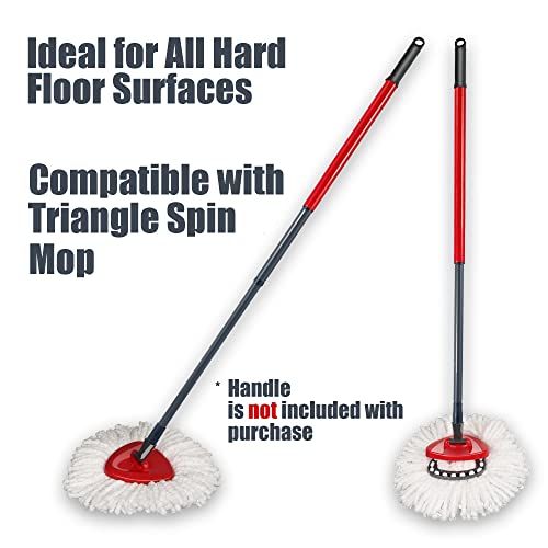 homsis 6 Pack Mop Replace Head Compatible with O Cedar EasyWring Spin Mop - Mop Refills 100% Microfiber, Deep Cleaning Machine Washable and Easy-to-Replace