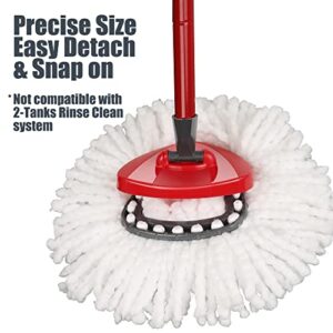 homsis 6 Pack Mop Replace Head Compatible with O Cedar EasyWring Spin Mop - Mop Refills 100% Microfiber, Deep Cleaning Machine Washable and Easy-to-Replace