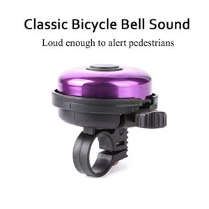 Aluminum Bike Bell, Loud Sound Bicycle Bell for Adults Kids Girls Boys(Purple)