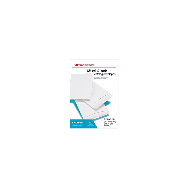 Office Depot® - Envelope - Catalog Envelopes 6.5 x 9" 5, White - 6-1/2" x 9-1/2" - White - BX of 100