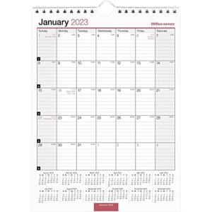 office depot® brand monthly wall calendar, 8″ x 11″, white, january 2023 to december 2023, od301328