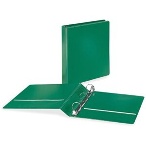 tops products 72723 round ring binder, w/ 2 pockets, 1-1/2″ capacity, green