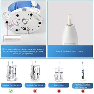 Toothbrush Replacement Heads for Waterpik Complete Care 5.0/9.0 (CC-01/WP-861), STRB-4WW, (4-Pack, White)