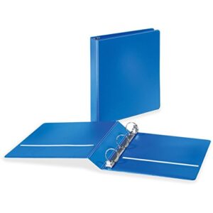 tops products 72722 round ring binder, w/ 2 pockets, 1-1/2″ capacity, blue