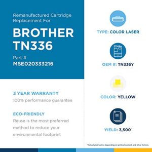 MSE Brand Remanufactured Toner Cartridge Replacement for Brother TN336 | Yellow | High Yield