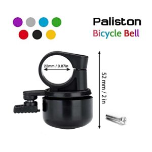 Paliston Bike Bell Bicycle Bell Crisp Sound for Adults Kids Boys Girls Black