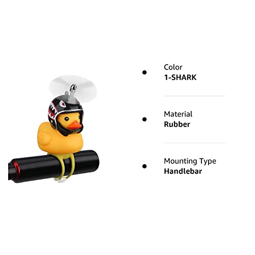 NEKRASH Duck Bike Bell, Rubber Duck Bicycle Accessories with LED Light, Cute Propeller Handlebar Bicycle Horns for Kids Toddler Children Adults Sport Outdoor