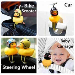 NEKRASH Duck Bike Bell, Rubber Duck Bicycle Accessories with LED Light, Cute Propeller Handlebar Bicycle Horns for Kids Toddler Children Adults Sport Outdoor