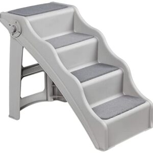 Amazon Basics Foldable Steps for Dogs and Cats, Grey