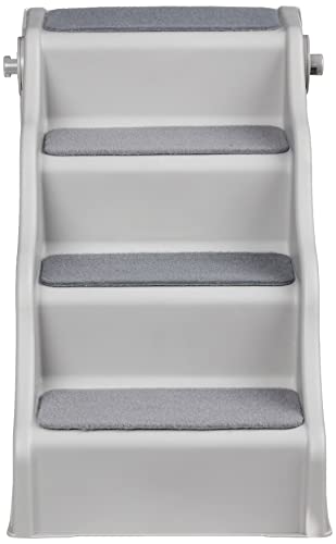 Amazon Basics Foldable Steps for Dogs and Cats, Grey