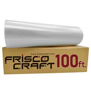 frisco craft c-370 transfer tape for vinyl 12″ x 100 feet clear lay flat | application tape perfect for self adhesive vinyl for signs stickers decals walls doors windows