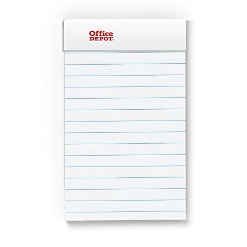 Office Depot Mini Perforated Legal Pad, 3in. x 5in., White, Pack Of 6 Pads, 99487