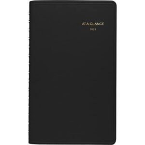 at-a-glance 2023 weekly planner, hourly appointment book, 5″ x 8″, small, 12 months, black (7007505)