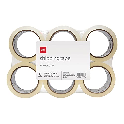 Office Depot Brand Packaging Tape, Multipurpose, 1.89"""" x 54.6 Yd., Clear, Pack Of 6 R